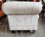 Chesterfield sofa in white leather