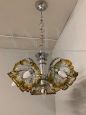 Mazzega chandelier from the 70s with 7 Murano glass flowers lights