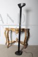 Black Otello floor lamp by Bruno Gecchelin for Oluce, 1980s