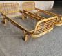 Pair of vintage 60s bamboo beds