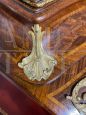 Antique cylinder desk inlaid in various woods, France 1870