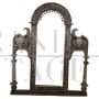 Antique three-section hand-carved wooden frame, mid-18th century    