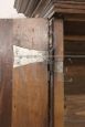 Antique wardrobe in solid walnut with secret compartment, 17th century