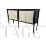 Art Deco sideboard in black wood and parchment