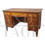 Richly inlaid antique style Lombard centre desk