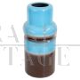 Artistic blue and brown ceramic vase, 1970s