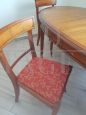 Grange dining set with extendable oval table and 4 chairs, 1970s