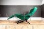 Osvaldo Borsani P40 model armchair in green fabric