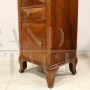 Antique Directoire bedside table cabinet in walnut, Italy 18th century