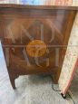 Antique inlaid Lombard chest of drawers from the Louis XVI era - late 18th century