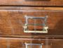 Antique walnut wood filing cabinet from the Fossati and Meroni company