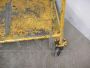 Vintage industrial trolley in yellow lacquered iron, 1960s