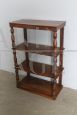 Antique whatnot bookcase in solid walnut from the mid-19th century