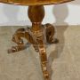 Antique round walnut table with Rolo inlay from the early 19th century