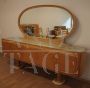 Sideboard by Vittorio Dassi with mirror and marbled glass top