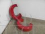 Vintage red plastic letter C from a 1970s sign