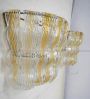 Pair of wall lamps with Murano glass plates, 1970s