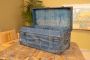Vintage American Military Trunk in Blue Metal
