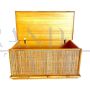 Dal Vera design chest in wicker and beech wood, Italy 1970s