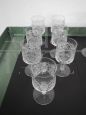 Set of 12 vintage glasses in decorated crystal