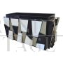 Two-door sideboard in glass and black lacquered wood