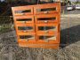 Antique cherry wood grocery shop drawer unit