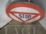 Vintage 80s STOP road sign