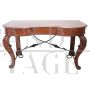 Antique Louis XV console in oak and wrought iron, 18th century