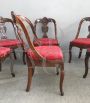 Set of 6 antique gondola chairs, Empire period, 19th century