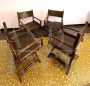 Set of 4 Lyda Levi director's chairs for McGuire, late 1960s