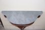 Antique carved mahogany console table with marble top, mid 19th century