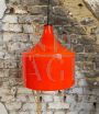 Vintage orange opaline glass pendant lamp, 1970s