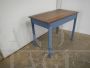 Vintage kitchen table in light blue lacquered wood, 1950s      