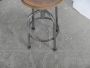 Industrial swivel stool in wood and iron with 4 legs, 1960s