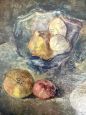  Manfredini - Dipinto ad olio anni '40 con Natura Morta                           