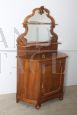 Antique Louis Philippe small sideboard with mirror upstand                      
                            