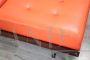 Saporiti sofa set in white and orange eco-leather, Italy 1960s