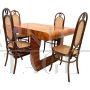 Art Deco living room set with table and Thonet 207 model chairs