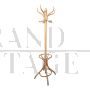 Vintage Austrian coat stand with umbrella stand in bent beech