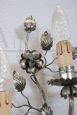Pair of 20th century silver-plated metal wall lights