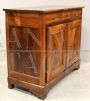 Antique Louis Philippe sideboard in walnut with three drawers, Italy 19th century