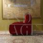 Vintage red fabric armchair, 1970s