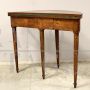 Charles X console table in inlaid walnut, Italy 19th century
