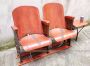 1940s French theater chairs in wood