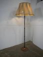 1940s floor lamp with pink marble base and lampshade