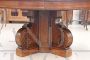 Antique oval table extendable up to 7.80 m in walnut wood