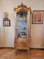 Antique carved and gilded display cabinet from the mid-19th century  