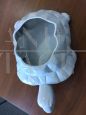 Large white Bassano ceramic container turtle