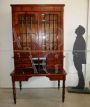 Antique showcase bookcase with writing desk, mid 19th century