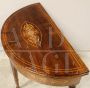 Charles X console table in inlaid walnut, Italy 19th century